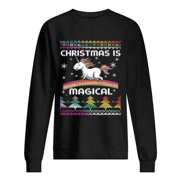 Christmas is Magical Funny Unicorn Xmas Shirt