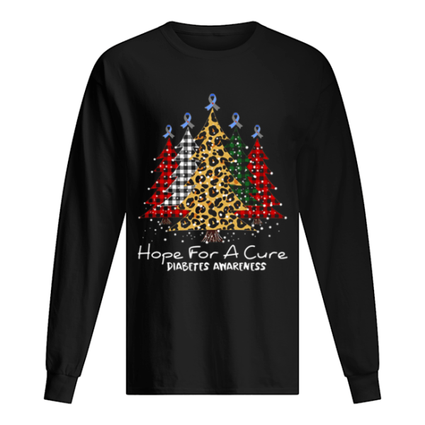 Christmas tree hope for a cure Diabetes Awareness shirt