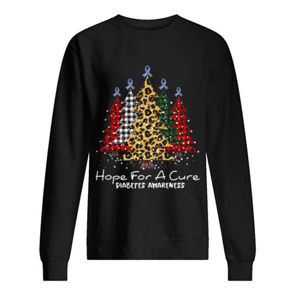 Christmas tree hope for a cure Diabetes Awareness shirt