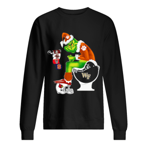 Clemson Tigers Grinch Santa Cardinals Arizona Wake Forest Demon Deacons Toilet shirt Clemson Tigers Grinch Santa Cardinals Arizona Wake Forest Demon Deacons Toilet shirt