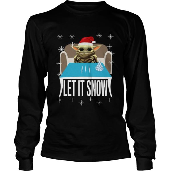 Cocaine Yoda Santa Let It Snow shirt