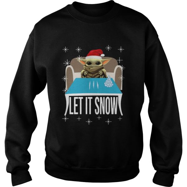 Cocaine Yoda Santa Let It Snow shirt