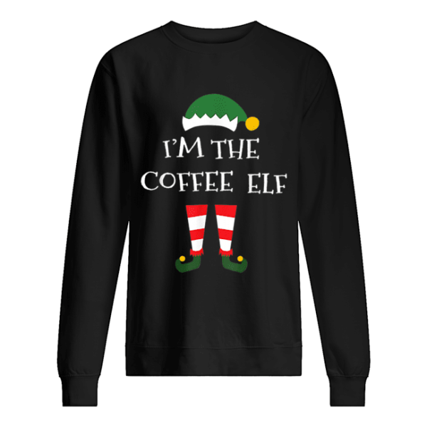 Coffee Elf Gift Funny Matching Family Group Christmas shirt