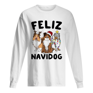 Collie Feliz navidog Christmas shirt 1
