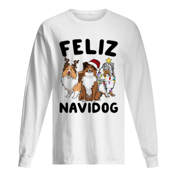 Collie Feliz navidog Christmas shirt