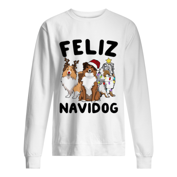 Collie Feliz navidog Christmas shirt