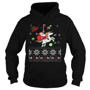 Colorful Santa Unicorn Ugly Christmas shirt
