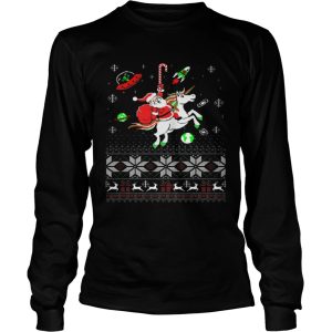 Colorful Santa Unicorn Ugly Christmas shirt