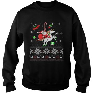 Colorful Santa Unicorn Ugly Christmas shirt 3