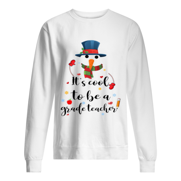 Cool To Be A Grade Teacher Snowman Christmas Gift T-Shirt