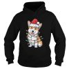 Corgi Santa Hat Christmas Light shirt