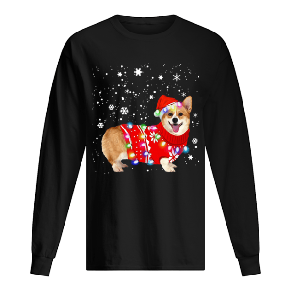 Corgi lovely christmas light Crewneck shirt