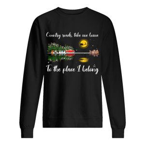 Country roads take me home Guitar lake Christmas shirt