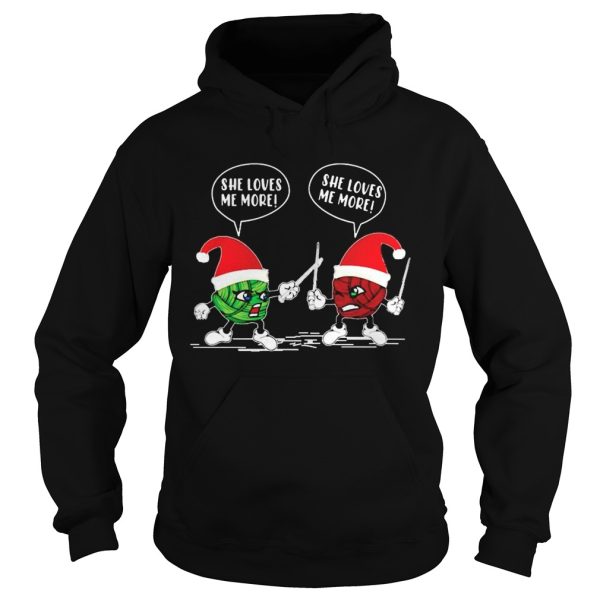 Crochet Santa combat she loves me Christmas shirt