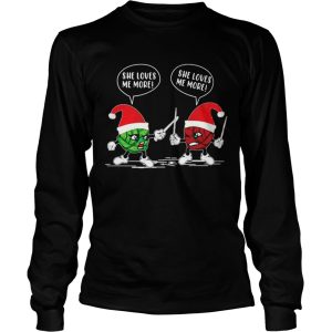 Crochet Santa combat she loves me Christmas shirt