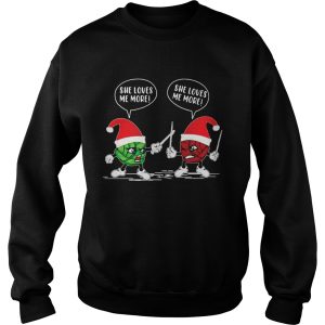 Crochet Santa combat she loves me Christmas shirt 2 Crochet Santa combat she loves me Christmas shirt 3