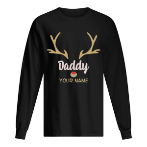 Custom Name Daddy Rudolph Reindeer Family Christmas T-Shirt Custom Name Daddy Rudolph Reindeer Family Christmas T-Shirt