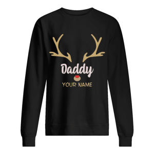 Custom Name Daddy Rudolph Reindeer Family Christmas T-Shirt Custom Name Daddy Rudolph Reindeer Family Christmas T-Shirt