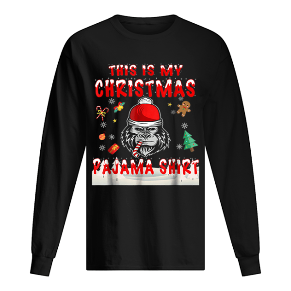 Cute Gorilla This Is My Christmas Pajama shirt