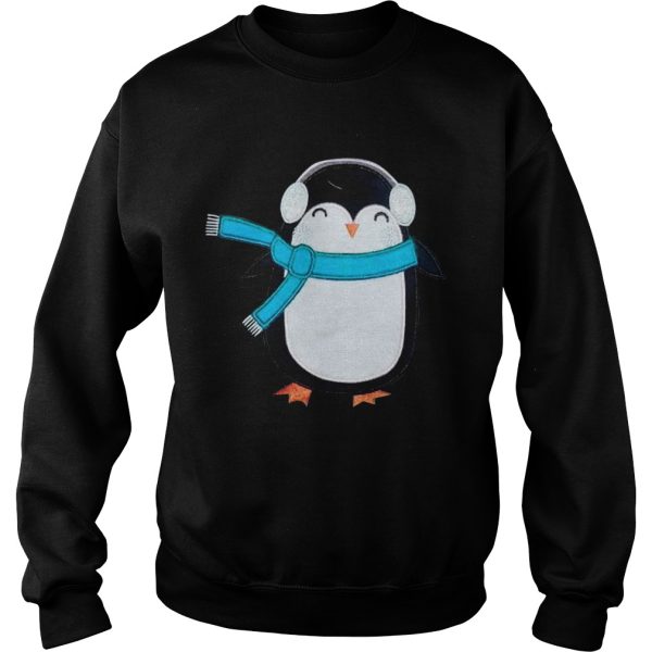 Cute Penguin Bird Headphone Christmas shirt