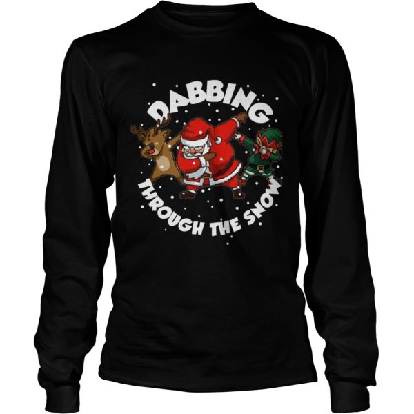 Dabbing through the snow shirt