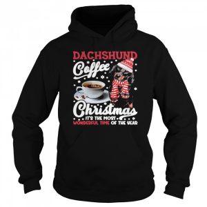 Dachshund Coffee Christmas It's The Most Wonderful Time Of The Year shirt 3