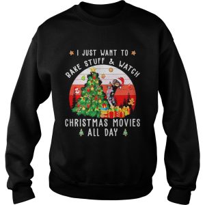 Dachshund Santa I just want to bake stuff and watch Christmas movies all day retro shirt 2 Dachshund Santa I just want to bake stuff and watch Christmas movies all day retro shirt 3