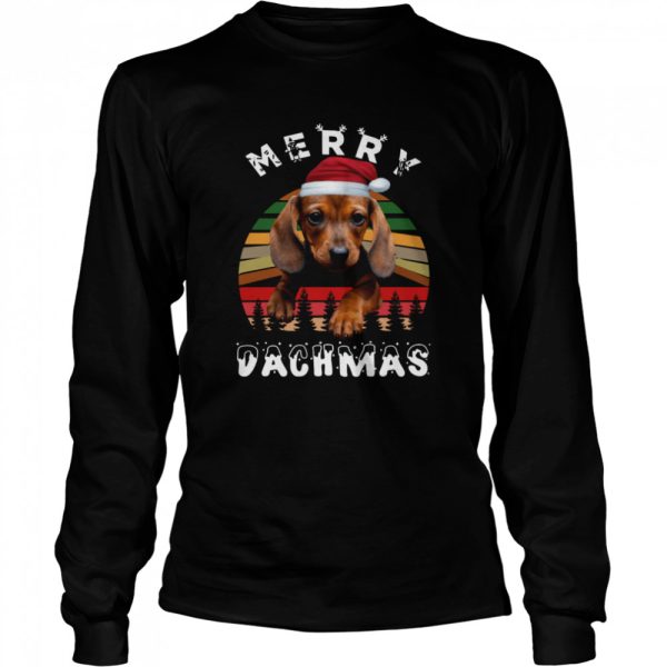 Dachshund Santa Merry Dachmas Christmas Vintage Retro shirt