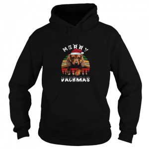 Dachshund Santa Merry Dachmas Christmas Vintage Retro shirt 3