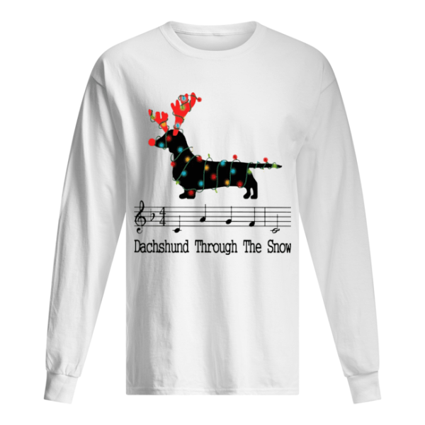 Dachshund Through The Snow Christmas Lights shirt