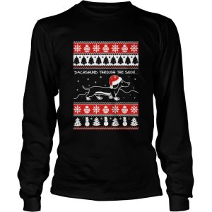Dachshund Through The Snow Ugly Christmas shirt Dachshund Through The Snow Ugly Christmas shirt