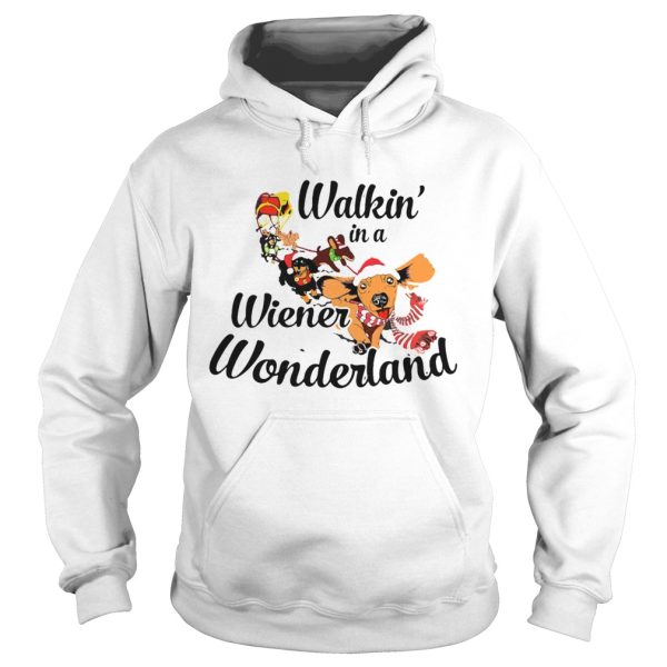 Dachshund Walkin In A Wiener Wonderland shirt