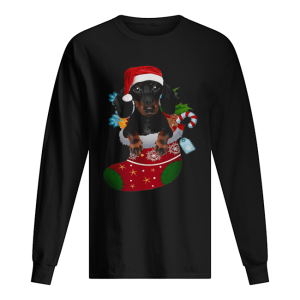 Dachshund in sock Christmas shirt Dachshund in sock Christmas shirt