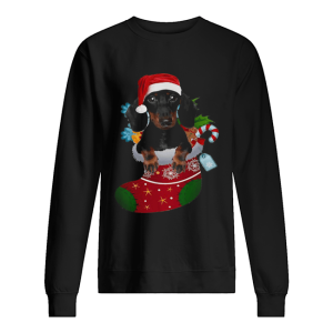 Dachshund in sock Christmas shirt Dachshund in sock Christmas shirt