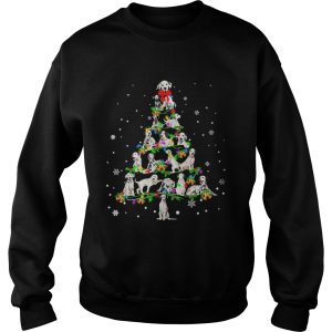 Dalmatian Light Christmas tree shirt 3