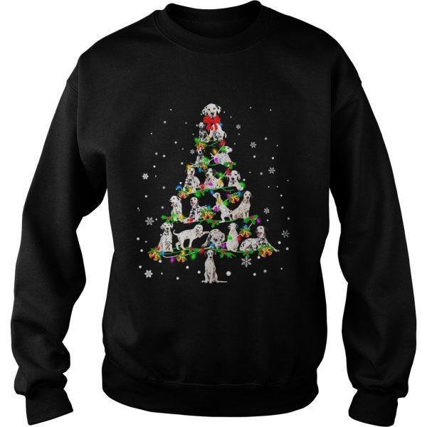 Dalmatian Light Christmas tree shirt