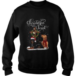 Dashshund Christmas begins with Christ shirt 2 Dashshund Christmas begins with Christ shirt 3