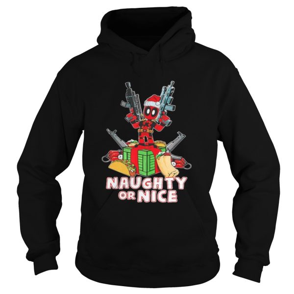 Deadpool Naughty Or Nice Merry Christmas shirt