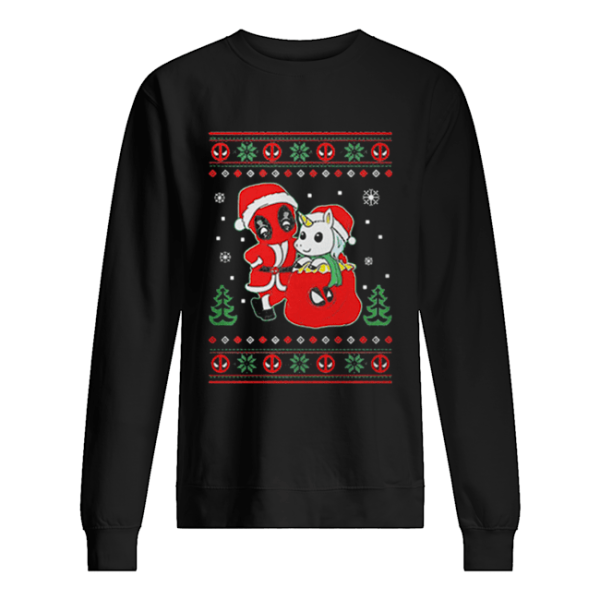 Deadpool unicorn ugly Christmas shirt