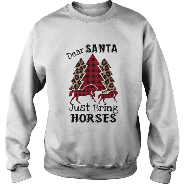 Dear Santa Just bring horses Plaid Christmas Tree shirt