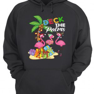 Deck the Palms Merry Flamingo Christmas shirt 2 Deck the Palms Merry Flamingo Christmas shirt 3