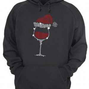 Diamond Wine Glasses Santa Hat Christmas shirt 3
