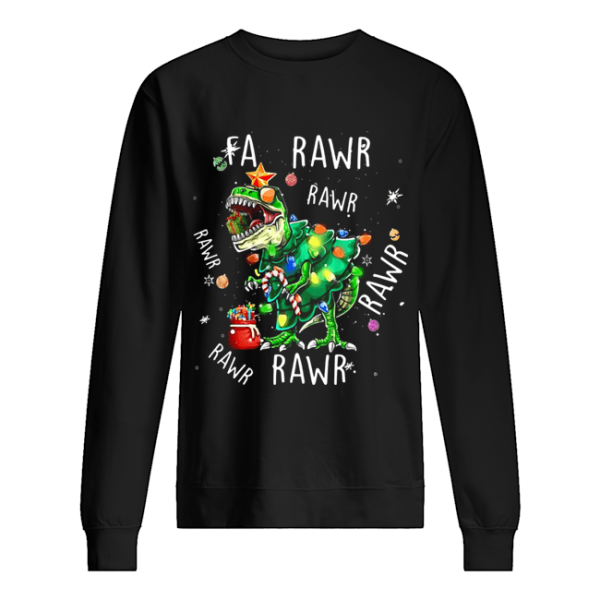 Dinosaur T Rex Fa Pawr Christmas shirt
