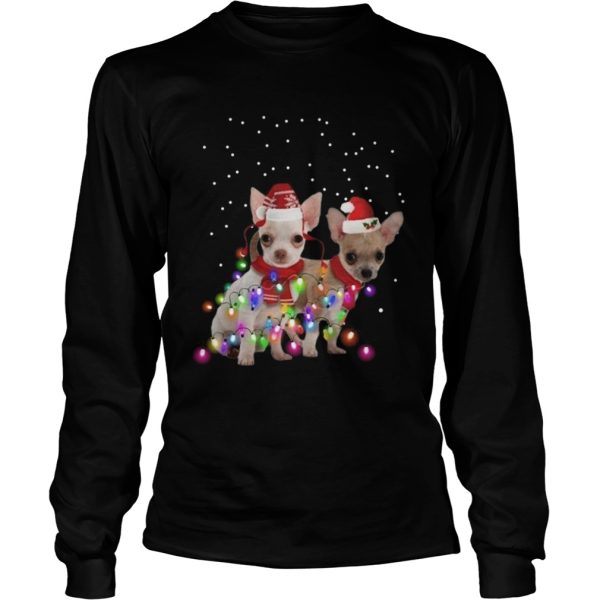 Dog Graphic Chihuahua Xmas Lights 2020 shirt