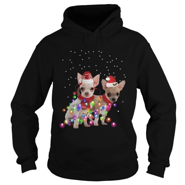 Dog Graphic Chihuahua Xmas Lights shirt