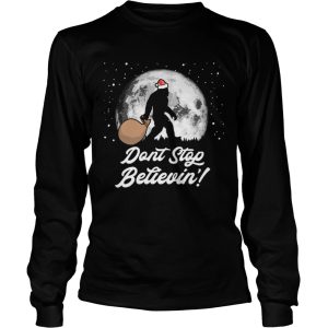 Dont Stop Believin Funny Bigfoot Santa Moon Christmas shirt Dont Stop Believin Funny Bigfoot Santa Moon Christmas shirt
