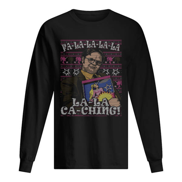 Dwight Schrute Fa La La La La La Ca Ching Ugly Christmas shirt