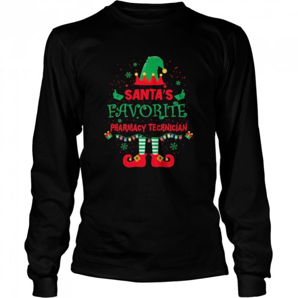 ELF Santa’s Favorite Pharmacy Technician Merry Christmas shirt