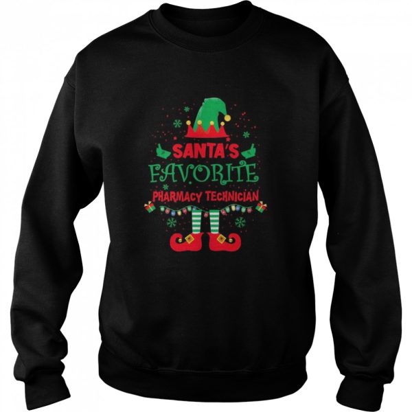 ELF Santa’s Favorite Pharmacy Technician Merry Christmas shirt