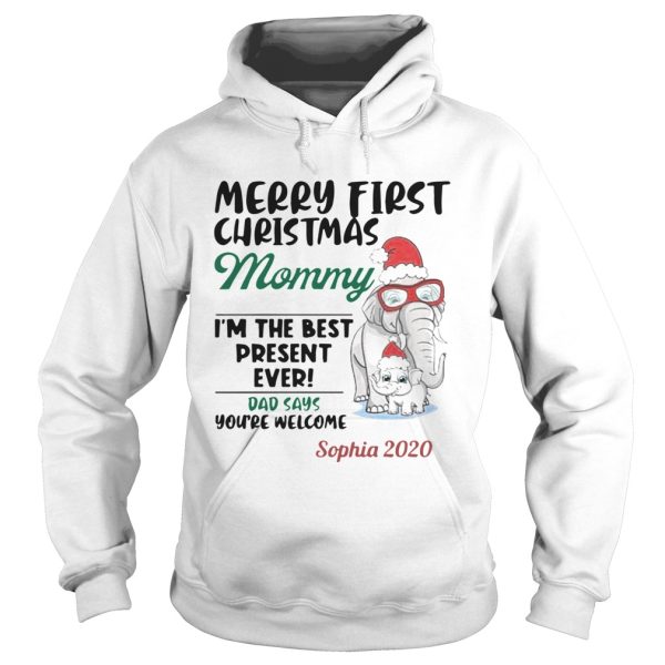 Elephant Merry First Christmas Mommy shirt